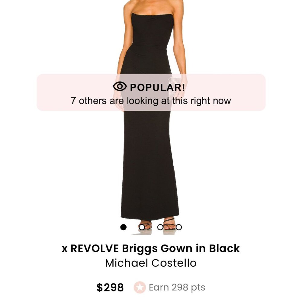 REVOLVE Strapless Black Gown